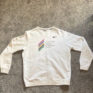 Nike White United States Olympic and Paralympic Museum Crewneck
